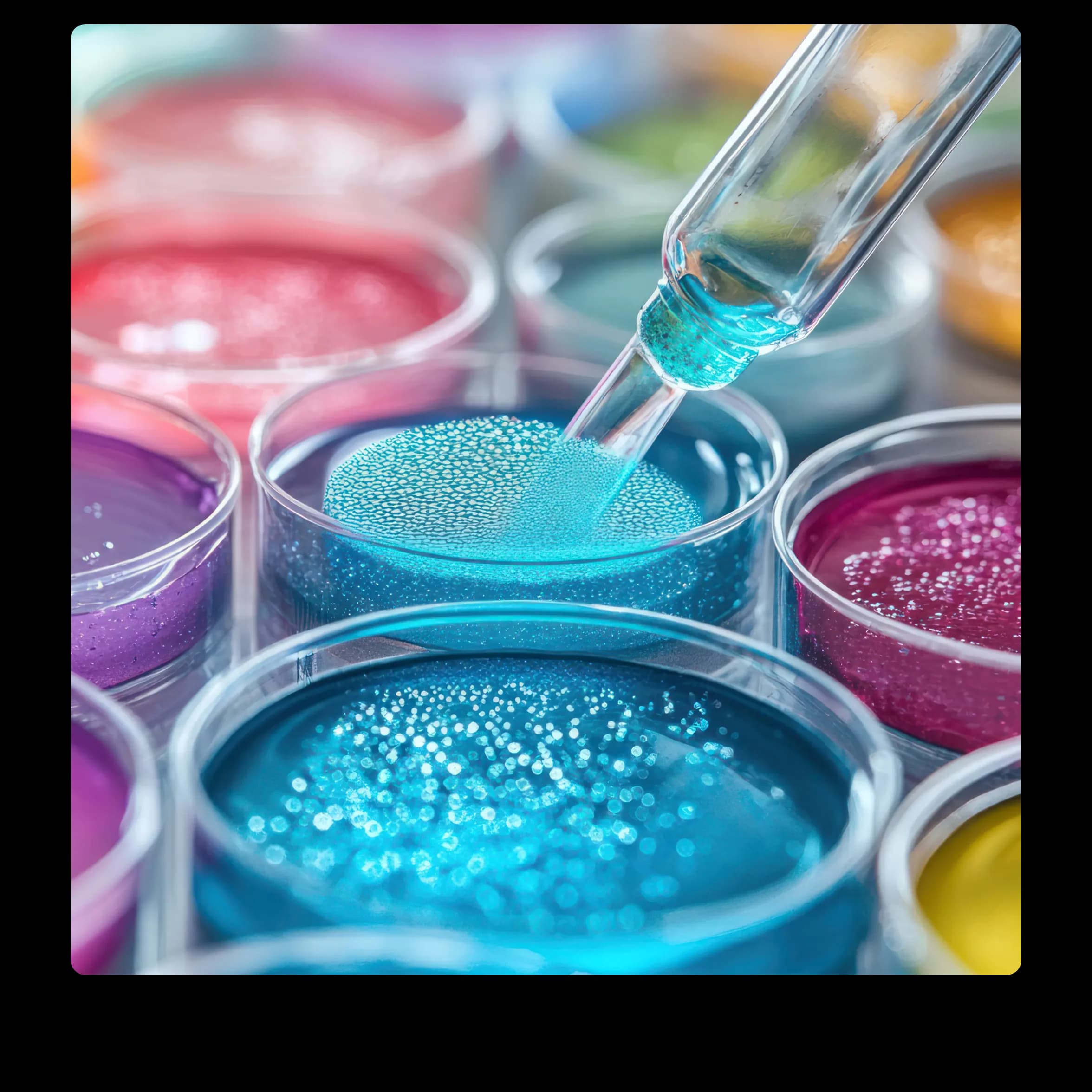 Modern high-tech chemical manufacturing laboratory with stainless steel equipment and precision cooling systems